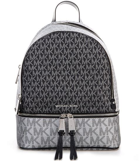 michael michael kors rhea signature backpack|Michael Kors rhea studded backpack.